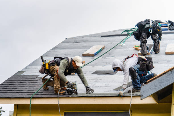 Professional Gutter Installation technician working in Hyrum, UT